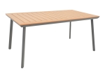 ΤΡΑΠΕΖΙ GRIFFITH PAKOWORLD ΑΝΘΡΑΚΙ ΑΛΟΥΜΙΝΙΟ ΚΑΙ PLYWOOD ΣΕ ΦΥΣΙΚΗ ΑΠΟΧΡΩΣΗ 160X80X74ΕΚ