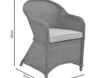 TΡΑΠΕΖΑΡΙΑ HADRIAN-KEIR PAKOWORLD ΣΕΤ 7ΤΕΜ ΚΑΦΕ RATTAN-ΜΠΕΖ TEXTILENE-ΚΑΦΕ ΑΛΟΥΜΙΝΙΟ 180X90X72ΕΚ