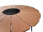 ΤΡΑΠΕΖΙ PINAP PAKOWORLD ΜΑΥΡΟ ΑΛΟΥΜΙΝΙΟ ΚΑΙ PLYWOOD ΣΕ ΦΥΣΙΚΗ ΑΠΟΧΡΩΣΗ Φ110X74ΕΚ