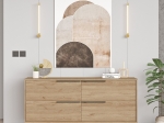 ΜΠΟΥΦΕΣ ARTELIBRE CARTMEL ΦΥΣΙΚΟ ΜΟΡΙΟΣΑΝΙΔΑ/ΜΕΤΑΛΛΟ 44.5X160X74.3CM