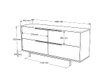 ΜΠΟΥΦΕΣ ARTELIBRE CARTMEL ΦΥΣΙΚΟ ΜΟΡΙΟΣΑΝΙΔΑ/ΜΕΤΑΛΛΟ 44.5X160X74.3CM