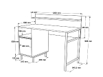 ΓΡΑΦΕΙΟ ARTELIBRE WING ΦΥΣΙΚΟ ΜΟΡΙΟΣΑΝΙΔΑ/ΜΕΤΑΛΛΟ 60X120X99.8CM
