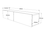 ΕΠΙΠΛΟ ΤΗΛΕΟΡΑΣΗΣ ARTELIBRE BERKSHIRE ΠΕΥΚΟ ΜΟΡΙΟΣΑΝΙΔΑ 140X31.6X29.6CM