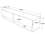 ΕΠΙΠΛΟ ΤΗΛΕΟΡΑΣΗΣ ARTELIBRE SOLVA ΠΕΥΚΟ ΜΟΡΙΟΣΑΝΙΔΑ 140X31.6X29.6CM
