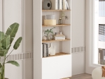 ΒΙΒΛΙΟΘΗΚΗ ARTELIBRE BELMONT ΠΕΥΚΟ/ΛΕΥΚΟ ΜΟΡΙΟΣΑΝΙΔΑ 75.5X26.8X168.3CM