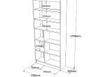 ΒΙΒΛΙΟΘΗΚΗ ARTELIBRE BELVEDERE ΛΕΥΚΟ/ΦΥΣΙΚΟ ΜΟΡΙΟΣΑΝΙΔΑ 75.6X25X170CM