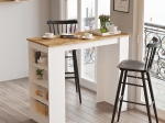 ΤΡΑΠΕΖΙ BAR ARTELIBRE BROCKLEY ΠΕΥΚΟ/ΛΕΥΚΟ ΜΟΡΙΟΣΑΝΙΔΑ 120X51.6X101.8CM