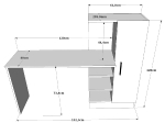 ΓΡΑΦΕΙΟ ARTELIBRE CAMDEN ΠΕΥΚΟ/ΜΑΥΡΟ ΜΟΡΙΟΣΑΝΙΔΑ 152.3X40X120CM