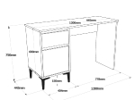 ΓΡΑΦΕΙΟ ARTELIBRE CATFORD ΔΡΥΣ ΜΟΡΙΟΣΑΝΙΔΑ/ΠΛΑΣΤΙΚΟ 120X44.5X75CM