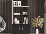 ΒΙΒΛΙΟΘΗΚΗ ARTELIBRE EDGWARE ΟΞΙΑ/ΜΑΥΡΟ ΜΟΡΙΟΣΑΝΙΔΑ 63.6X37.6X140CM