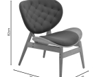 ΠΟΛΥΘΡΟΝΑ RELAX UDALLE PAKOWORLD ΜΑΣΙΦ ΞΥΛΟ ΚΑΡΥΔΙ-PU ΜΑΥΡΟ 77X70X82ΕΚ