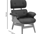 ΠΟΛΥΘΡΟΝΑ RELAX MIRTO PAKOWORLD ΜΑΣΙΦ ΞΥΛΟ ΚΑΡΥΔΙ -PU ΜΑΥΡΟ 80X80X96.5ΕΚ
