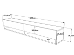 ΕΠΙΠΛΟ ΤΗΛΕΟΡΑΣΗΣ ΕΠΙΤΟΙΧΙΟ HANDRA PAKOWORLD ΛΕΥΚΟ-OAK 180X31,5X29,5ΕΚ