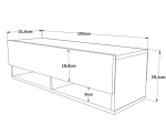 ΕΠΙΠΛΟ ΤΗΛΕΟΡΑΣΗΣ ΕΠΙΤΟΙΧΙΟ ROSCOE PAKOWORLD OAK 100X31,5X29,5ΕΚ