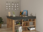 ΓΡΑΦΕΙΟ ΓΩΝΙΑΚΟ ROSALINE PAKOWORLD ΑΝΘΡΑΚΙ-OAK 120X129X72ΕΚ