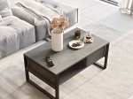 ΤΡΑΠΕΖΙ ΣΑΛΟΝΙΟΥ HONORA PAKOWORLD ΑΝΘΡΑΚΙ ANTIQUE-ΜΑΥΡΟ 100X60X44.5ΕΚ