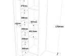 ΝΤΟΥΛΑΠΙ ΚΟΥΖΙΝΑΣ CLASSER PAKOWORLD ΛΕΥΚΟ 42X44X176ΕΚ