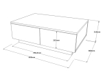 ΤΡΑΠΕΖΙ ΣΑΛΟΝΙΟΥ THUNDER PAKOWORLD SONOMA-ΛΕΥΚΟ 90X60X31.5ΕΚ