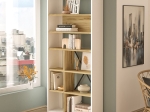 ΒΙΒΛΙΟΘΗΚΗ VIVA PAKOWORLD ΛΕΥΚΟ-SONOMA 75.5X25X170ΕΚ