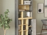 ΒΙΒΛΙΟΘΗΚΗ ZEST PAKOWORLD ΑΝΘΡΑΚΙ ANTIQUE-SONOMA 75.5X25X170ΕΚ