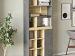 ΒΙΒΛΙΟΘΗΚΗ ZEST PAKOWORLD ΑΝΘΡΑΚΙ ANTIQUE-SONOMA 75.5X25X170ΕΚ