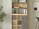 ΒΙΒΛΙΟΘΗΚΗ ZEST PAKOWORLD ΑΝΘΡΑΚΙ ANTIQUE-SONOMA 75.5X25X170ΕΚ