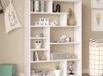 ΒΙΒΛΙΟΘΗΚΗ DECORA PAKOWORLD ΣΕ ΛΕΥΚΗ ΑΠΟΧΡΩΣΗ 90X22X123.6ΕΚ