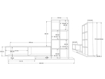 ΣΥΝΘΕΤΟ ΣΑΛΟΝΙΟΥ DAMON PAKOWORLD ΣΕ ΛΕΥΚΗ ΑΠΟΧΡΩΣΗ 140X29.5X39.5ΕΚ