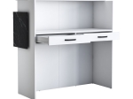 ΓΡΑΦΕΙΟ RECEPTION TRIANA PAKOWORLD ΜΕΛΑΜΙΝΗΣ ΛΕΥΚΟ-ΑΝΘΡΑΚΙ 110X40X110ΕΚ