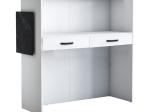 ΓΡΑΦΕΙΟ RECEPTION TRIANA PAKOWORLD ΜΕΛΑΜΙΝΗΣ ΛΕΥΚΟ-ΑΝΘΡΑΚΙ 110X40X110ΕΚ