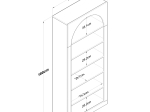 ΒΙΒΛΙΟΘΗΚΗ ZOEL PAKOWORLD ΛΕΥΚΟ ΜΕΛΑΜΙΝΗΣ 80X31.5X180ΕΚ