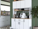 MΠΟΥΦΕΣ ΜΕ ΡΑΦΙ CORDIE PAKOWORLD ΛΕΥΚΟ ΜΕΛΑΜΙΝΗΣ 120X40X184.2ΕΚ