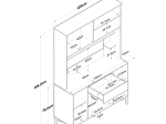 MΠΟΥΦΕΣ ΜΕ ΡΑΦΙ CORDIE PAKOWORLD ΛΕΥΚΟ ΜΕΛΑΜΙΝΗΣ 120X40X184.2ΕΚ