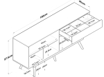 ΜΠΟΥΦΕΣ SATAVA PAKOWORLD PP ΣΕ ΛΕΥΚΗ-ΚΑΡΥΔΙ ΑΠΟΧΡΩΣΗ 180X45X87.6ΕΚ