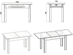 ΤΡΑΠΕΖΙ QUIIN PAKOWORLD ΕΠΕΚΤΕΙΝΟΜΕΝΟ ΚΑΡΥΔΙ 120-164X70X73.5ΕΚ