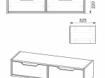 ΚΟΝΣΟΛΑ-ΤΟΥΑΛΕΤΑ ALBERTO PAKOWORLD ΚΡΕΜΑΣΤΗ ΛΕΥΚΟ 100X32.5X22ΕΚ