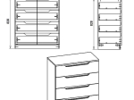 ΣΥΡΤΑΡΙΕΡΑ AZENOR PAKOWORLD 4ΩΝ ΣΥΡΤΑΡΙΩΝ SONOMA 72X38X83ΕΚ