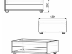 ΤΡΑΠΕΖΙ ΣΑΛΟΝΙΟΥ WILLA PAKOWORLD SONOMA-ΛΕΥΚΟ 60X42X20ΕΚ
