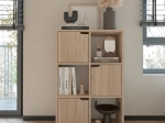 ΒΙΒΛΙΟΘΗΚΗ BOOKEL PAKOWORLD ΜΕΛΑΜΙΝΗΣ ΣΕ SONOMA ΑΠΟΧΡΩΣΗ 59.5X27.5X89ΕΚ
