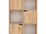 ΒΙΒΛΙΟΘΗΚΗ BOOKEL PAKOWORLD ΜΕΛΑΜΙΝΗΣ ΣΕ OAK ΑΠΟΧΡΩΣΗ 59.5X27.5X89ΕΚ