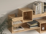 ΡΑΦΙΕΡΑ ΤΟΙΧΟΥ SHELLIE PAKOWORLD ΜΕΛΑΜΙΝΗΣ ΣΕ OAK ΑΠΟΧΡΩΣΗ 120X28X65ΕΚ
