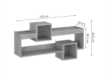 ΡΑΦΙΕΡΑ ΤΟΙΧΟΥ SHELLIE PAKOWORLD ΜΕΛΑΜΙΝΗΣ ΣΕ OAK ΑΠΟΧΡΩΣΗ 120X28X65ΕΚ