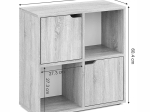 ΒΙΒΛΙΟΘΗΚΗ BOOKEL PAKOWORLD ΣΕ ΛΕΥΚΗ ΑΠΟΧΡΩΣΗ 59.6X27.5X60.4ΕΚ