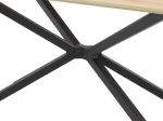 ΤΡΑΠΕΖΙ DINNY PAKOWORLD OAK MDF-ΜΑΥΡΟ ΜΕΤΑΛΛΟ 180X90X75ΕΚ