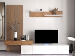 ΣΥΝΘΕΤΟ ΣΑΛΟΝΙΟΥ LITENDE PAKOWORLD SONOMA-ΛΕΥΚΟ 249.5X42X199.5ΕΚ