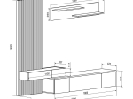 ΣΥΝΘΕΤΟ ΣΑΛΟΝΙΟΥ LITENDE PAKOWORLD SONOMA-ΛΕΥΚΟ 249.5X42X199.5ΕΚ