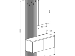 ΕΠΙΠΛΟ ΕΙΣΟΔΟΥ ARIKA PAKOWORLD ΛΕΥΚΟ-SONOMA 100X37X199.5ΕΚ