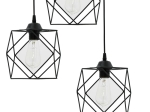 ΦΩΤΙΣΤΙΚΟ ΟΡΟΦΗΣ ΤΡΙΦΩΤΟ KARIN PAKOWORLD E27 ΜΑΥΡΟ 30X30X90ΕΚ