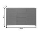 ΜΠΟΥΦΕΣ SELINA PAKOWORLD WENGE 143.5X40.5X92ΕΚ