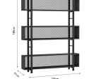 ΒΙΒΛΙΟΘΗΚΗ FIFER PAKOWORLD ΚΑΡΥΔΙ-ΜΑΥΡΟ 120X27X185ΕΚ